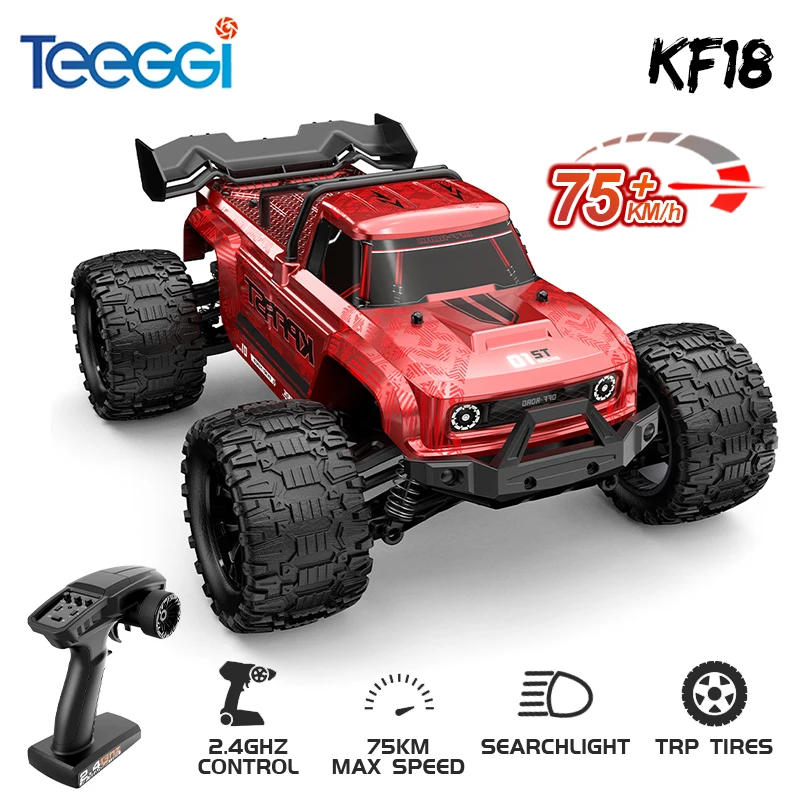 Teeggi 1:14 2.4G RC Drift Car 75KM/H High Speed Off-Road Racing Car 4WD Brushless 3S Electric Remote Controller Toy For Kid Gift