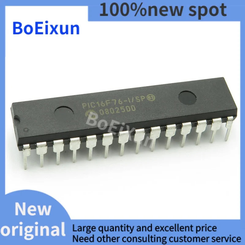 

1-50 PCS PIC16F76-I/SP Straight Plug DIP28 PIC16F76 Embedded Processor Single Chip Microcomputer Brand New Original In Stock