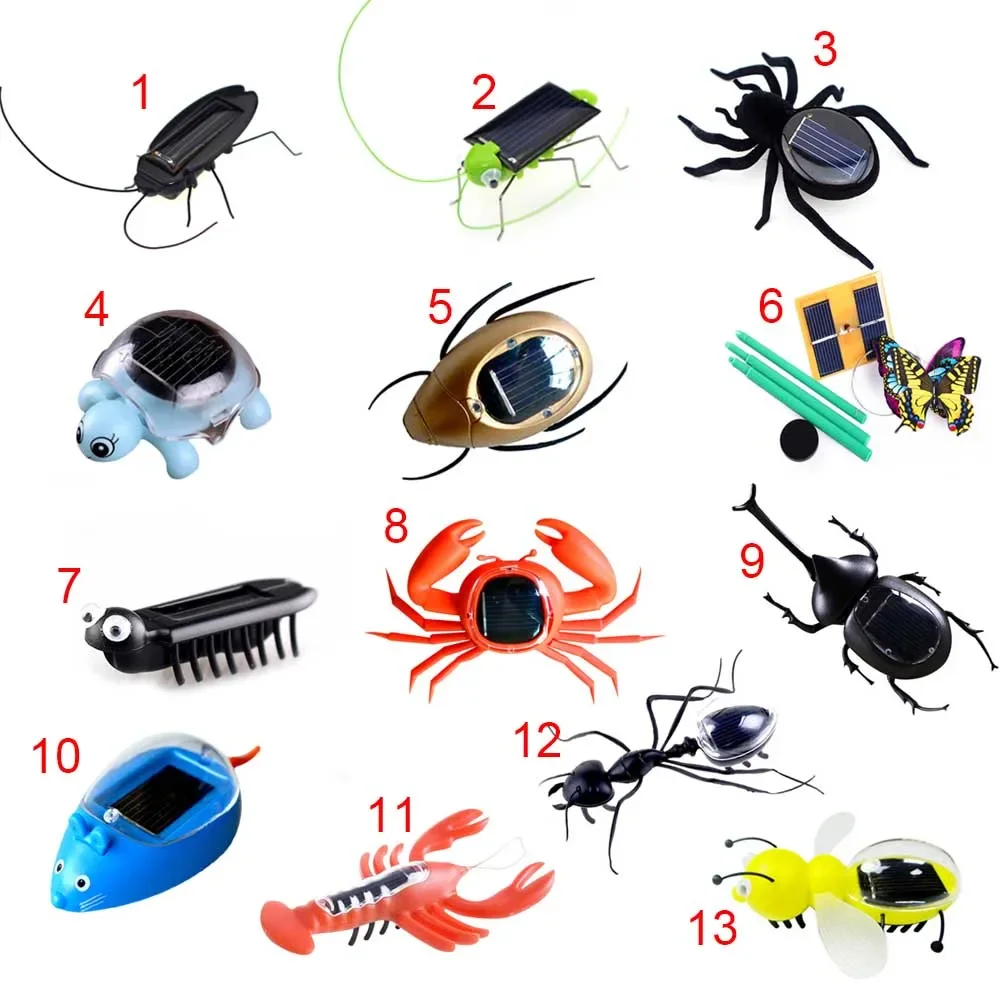 

1pc Funny Solar Grasshopper Insect Bug Moving Toy Lovely Funny Mini Car Solar Toy Insect Teaching Fun Gadget Toy Gift