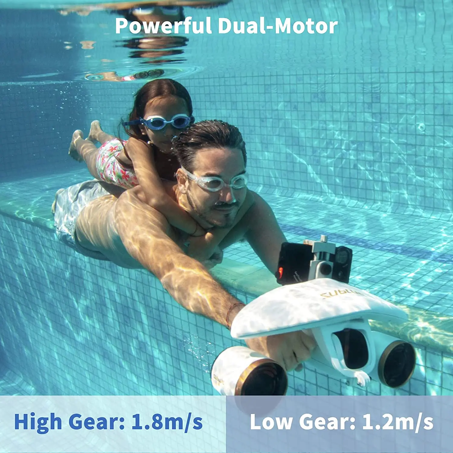 Sublue-patinete eléctrico para deportes acuáticos, Scooter subacuático de 520W, 40m, Snorkel, buceo, piscina