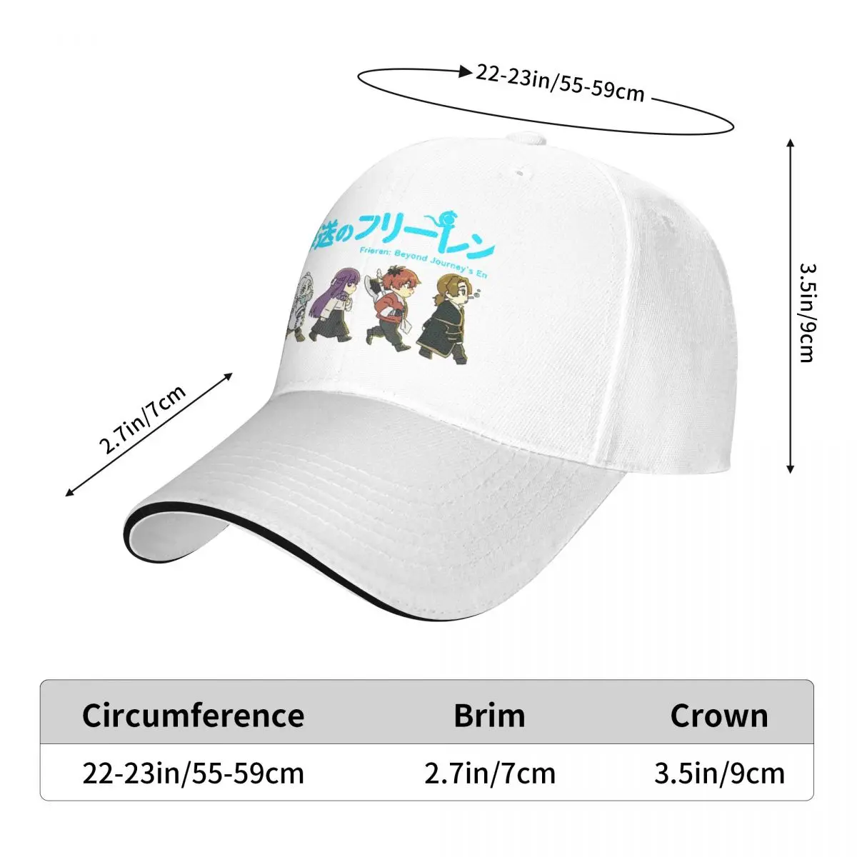 Frieren Beyond Journey's End Golf Cap Merch Classic Chibi Anime Casquette For Unisex Travel Headewear