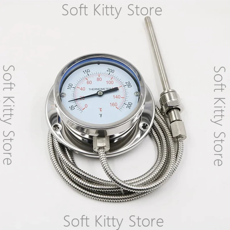 WTQ-280 304 Stainless Steel Pressure Thermometer Remote Transmission Thermometer With High Precision