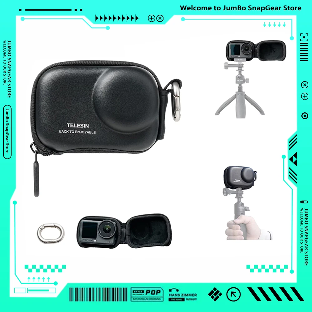 

Мини-защитная сумка TELESIN для DJI Osmo Action 6, водонепроницаемый чехол для хранения и транспортировки камеры DJI Action 6, защитный кейс.