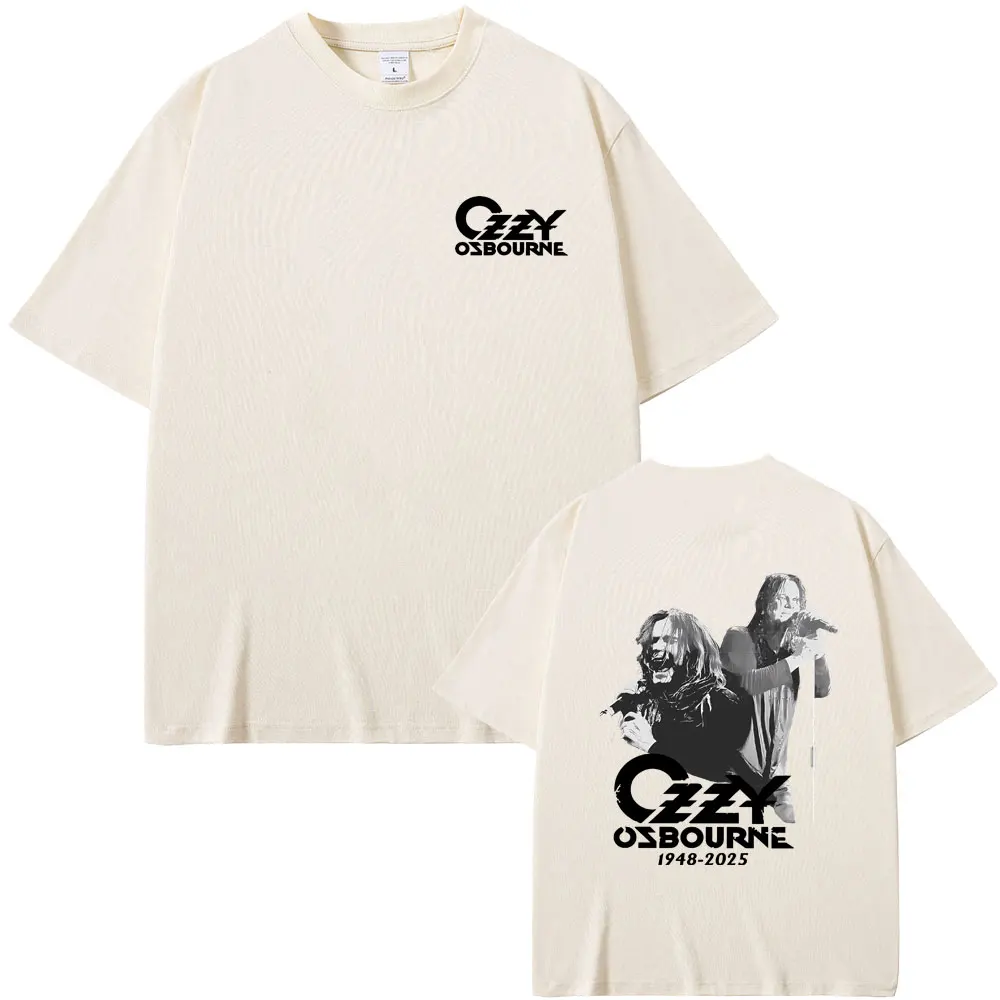 

Black Sabbath Ozzy Osbourne T-shirt Men Women Retro Heavy Metal Rock Streetwear Male Fashion Oversized Crewneck T Shirts Tops