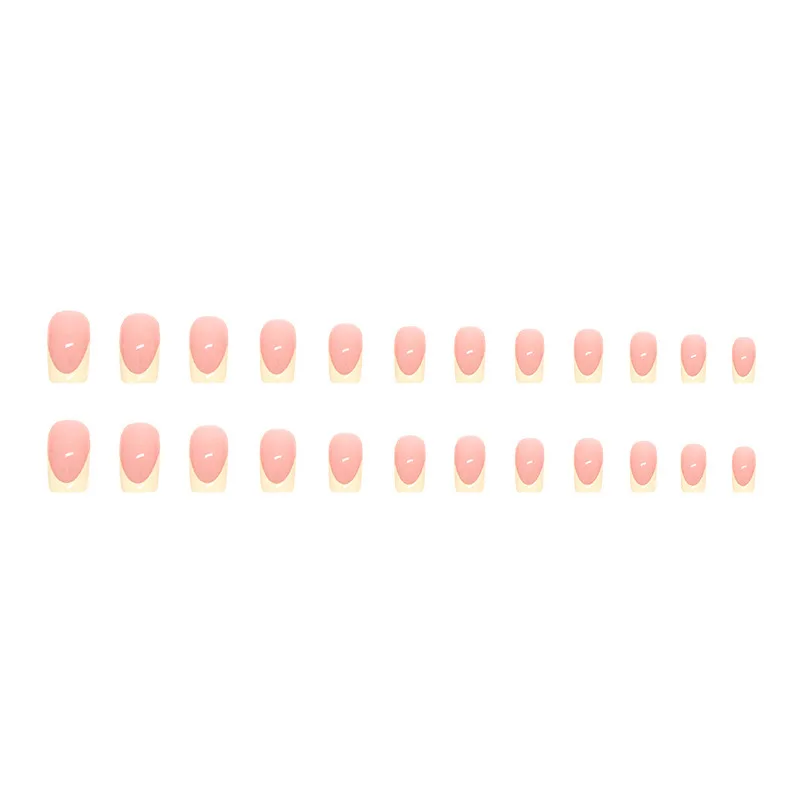 24 uñas postizas largas en forma de trapecio, con 1 gel y 1 lima 5