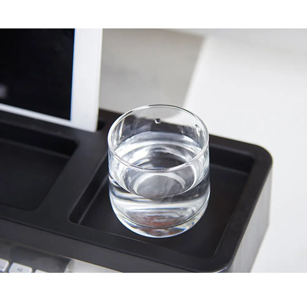 

Desktop Keyboard Organizer Shelf Multifunctional Space Saving Desk Storage Rack for Phones Notes Cups Stationery Eco Friendly