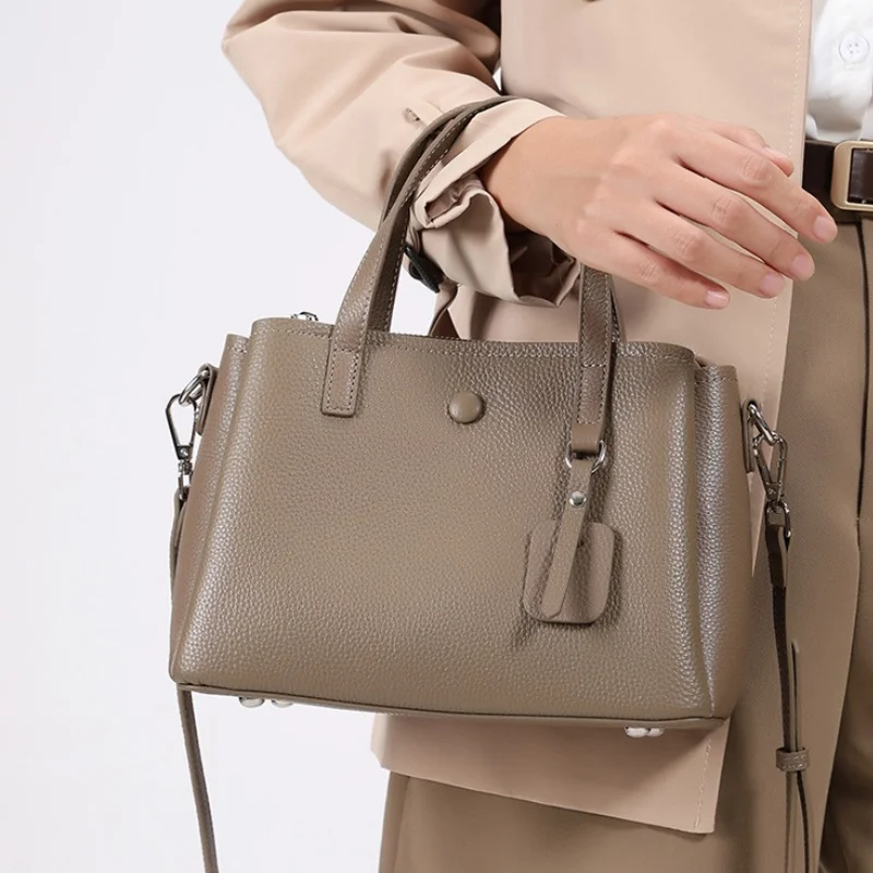 

Ladies Soft Cow Real Leather Handbag Women‘s Cowhide Genuine Leather Shoulder Bag Female Fashion Luxury Design Crossbody Bags