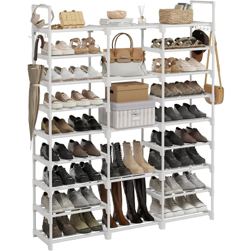 9 Tier Large Shoe Rack Organizer for Closet 50-55 Pair Stackable Heavy Duty Shoe Rack Shelf Shoe Cabinet  shoes storage