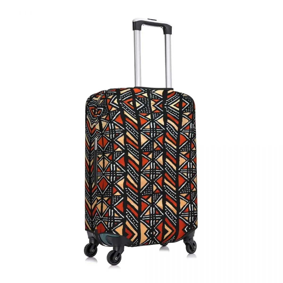 African Mudcloth Bogolan Boho Style Print Suitcase Cover Dust Proof Ethnic Tribal Art Luggage Protective Covers for 18-32 inch