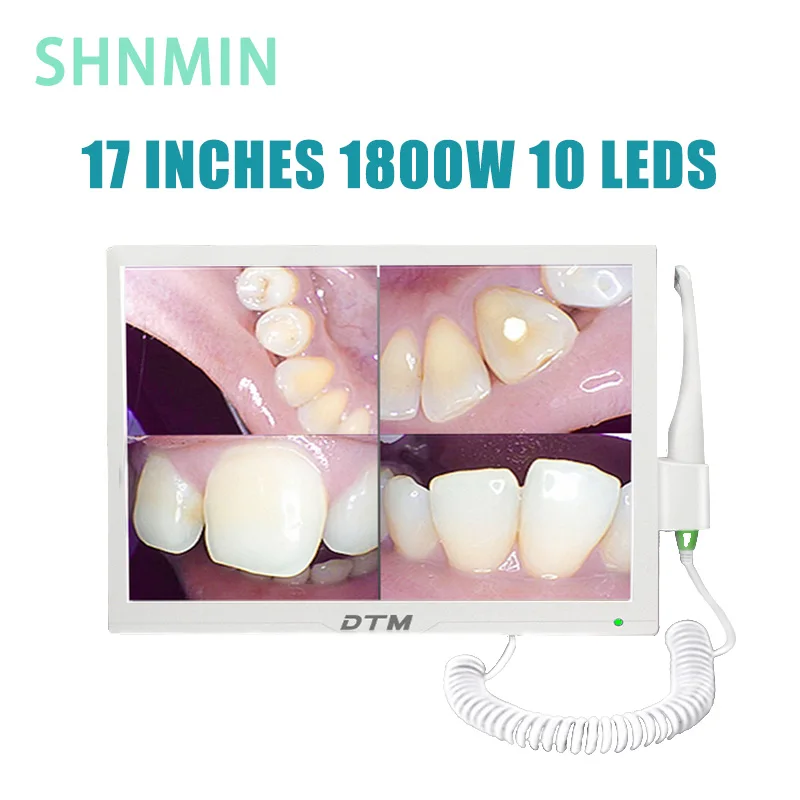 덴트 HD 내시경 LCD 모니터 구강 카메라, 치과 디지털 라디오 센서, 치과 구강 카메라, 17 인치