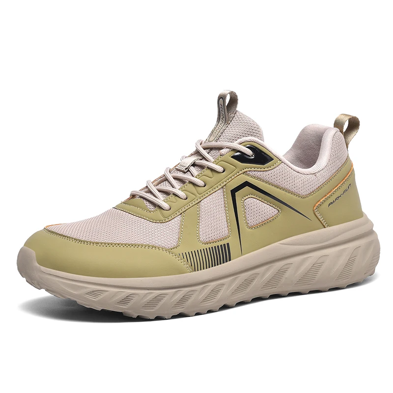 

Sports and leisure shoes, men's shoes, marathon oversized air cushioned shoes, fly woven all season rubber, wear-resistant, anti