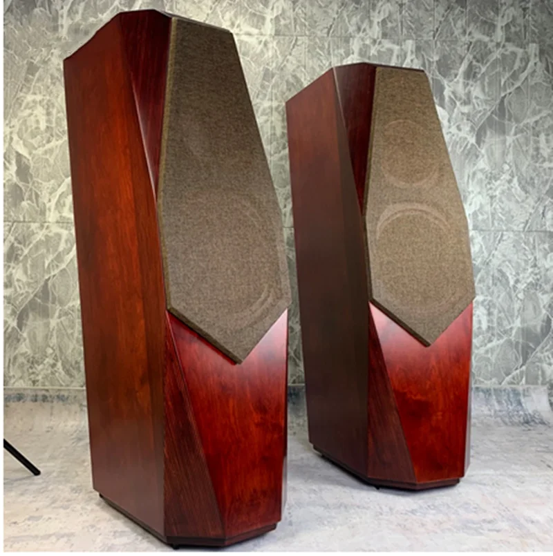 DZH-01 Customized 8/10/12 inch Hifi DIY Birch Plywood Speaker Empty Cabinet Floor Box Three Way Indra Big Bevel