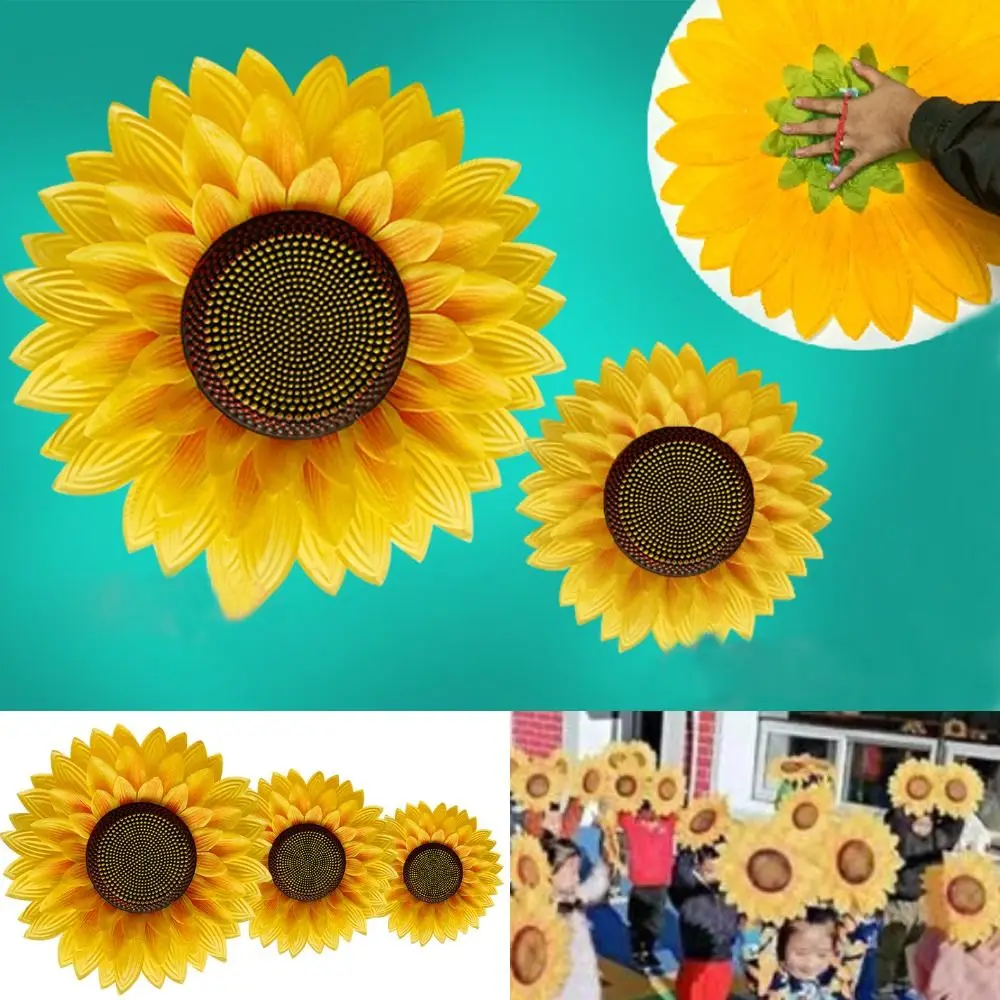 25cm/32cm Sunflower Dance Props Non-woven Fabrics Reusable Hand-held Flowers Lightweight Dance Performance Props
