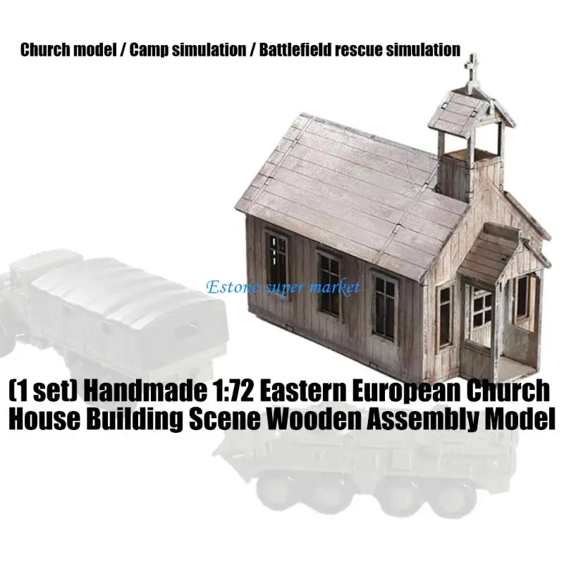 090B نموذج لغز معماري خشبي مصغر لكنيسة أوروبا الشرقية التعليمية