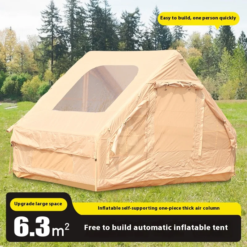 6.3 Square Meter Inflatable Tent Overnight Picnic Outdoor Warm Camping Style Foldableing No-Build Camping Style Tent