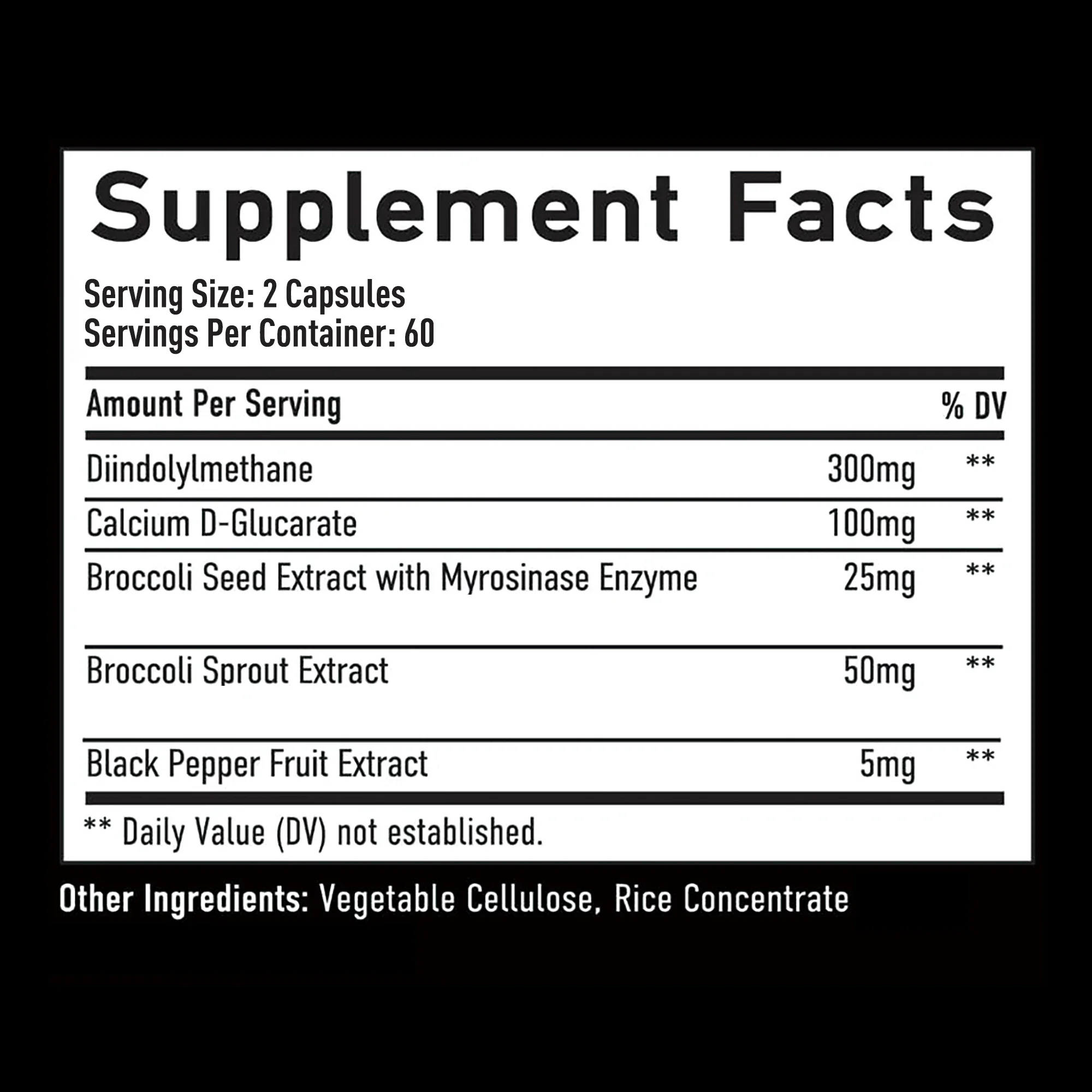 DIM 300mg - يعزز عملية التمثيل الغذائي، والهرمونات المتوازنة، وزيادة كتلة العضلات، وتحسين الأداء الرياضي - 120 كبسولة