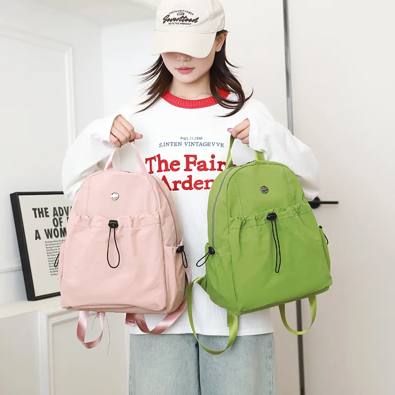 

Stylish Women’s Large Capacity Fabric Backpack Casual Multi-purpose Outdoor Hiking Cycling Short Travel Daypack