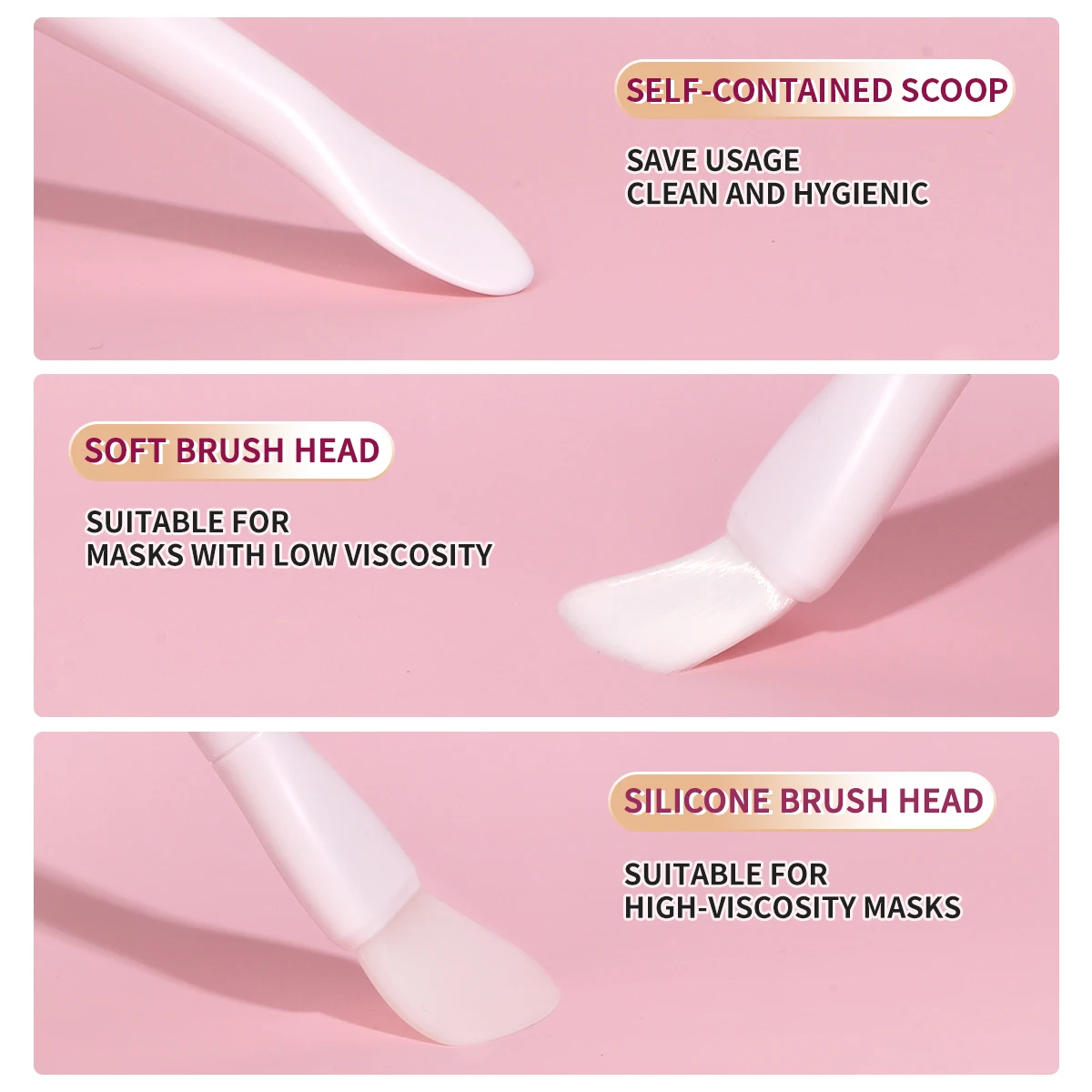 3 Cleansing Tools, Including Mud Film Brush and Face Brush, and Portable Beauty Care Set
