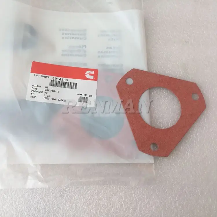 

10Pcs DCEC engine fuel pump gasket 3914389 Dongfeng Tianlong Tianjin truck gasket