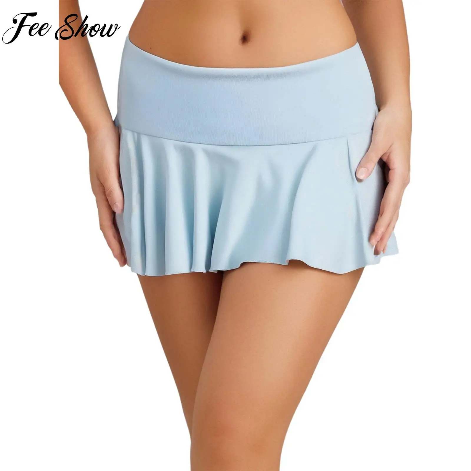 

2025 Tennis Skirts Women's Basic Ruffled Skirt Casual Mini Skirts with Built-in Shorts for Outdoor Sports Yoga Running Jogging