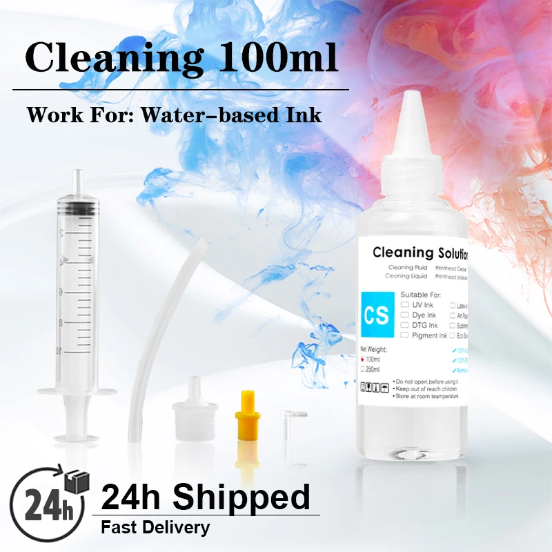 100ml Universal Cleaning Liquid for Sublimation Pigment Dye Art paper Ink Water Based Ink Cleaning Printhead Cleaner