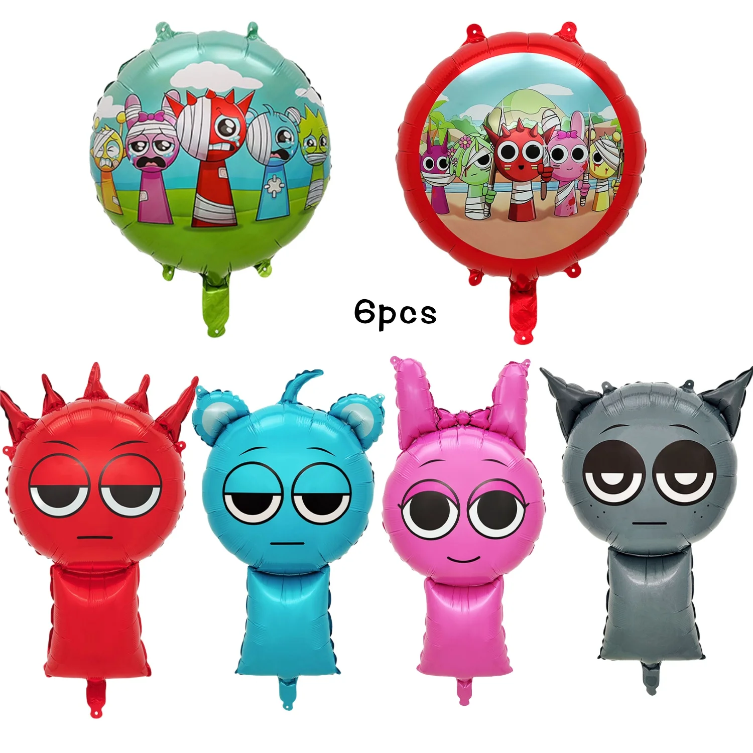 Sprunki Ballon-Set, Sprunki Geburtstagssachen, Unglaubliche Box, Party, Sprunki, Geburtstagsballons, Babyparty, sprunkige Geburtstagsparty-Geschenke