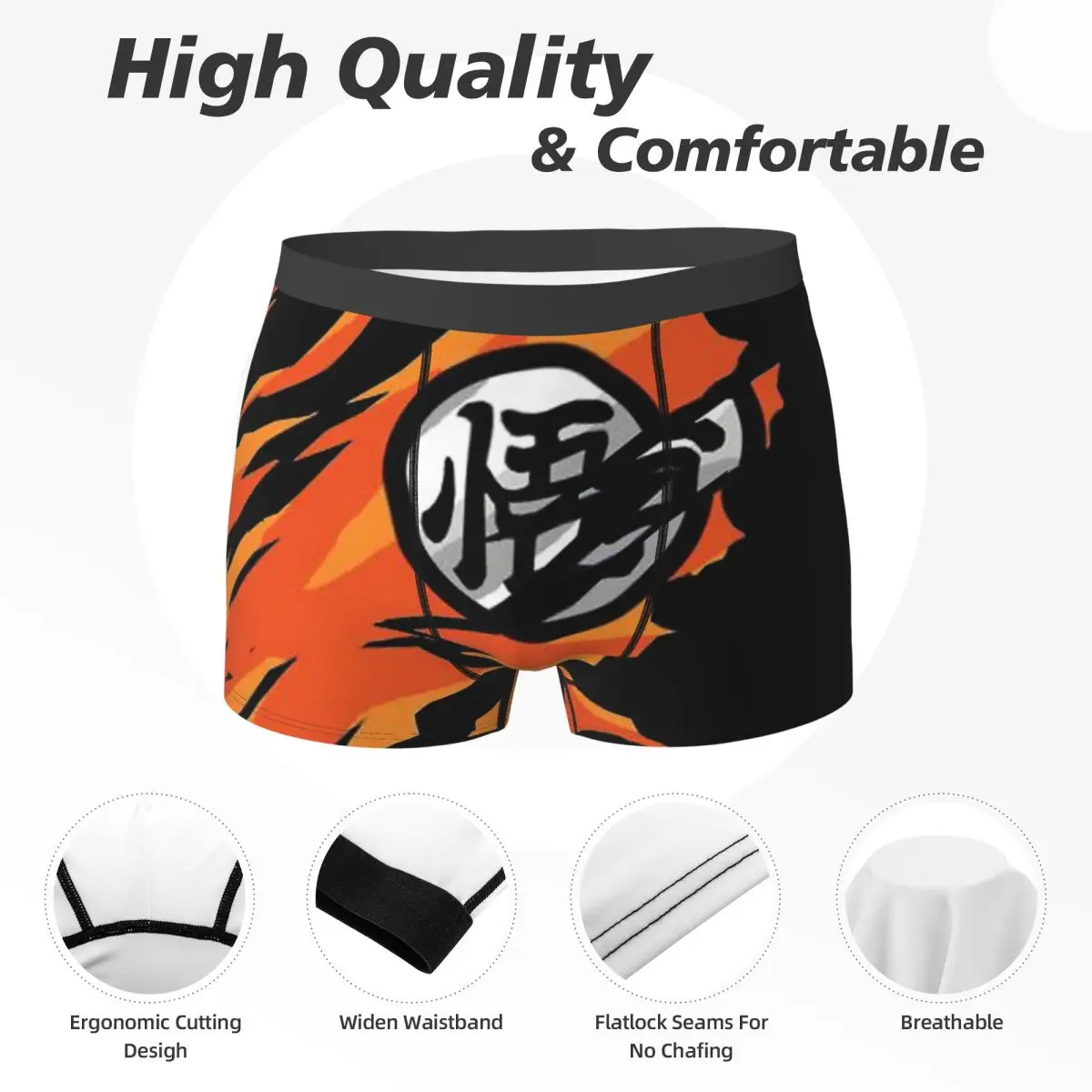 Boxer Underpants Shorts Son Goku-dragon Ball Z Panties Male Ventilate Underwear for Homme Man Boyfriend Gifts