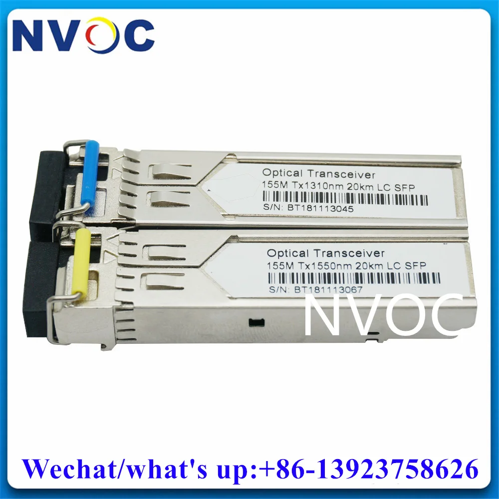 

5Pair Optical Modules Transceiver 155M 20KM 1310/1550 BiDi Simplex Single Mode LC/SC 1000Base-BX DDM SFP For Cisco/Mikrotik