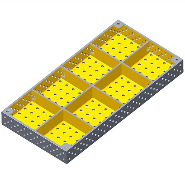 Sistema de perforación de 28mm, rejilla diagonal y tabla de soldadura de escala