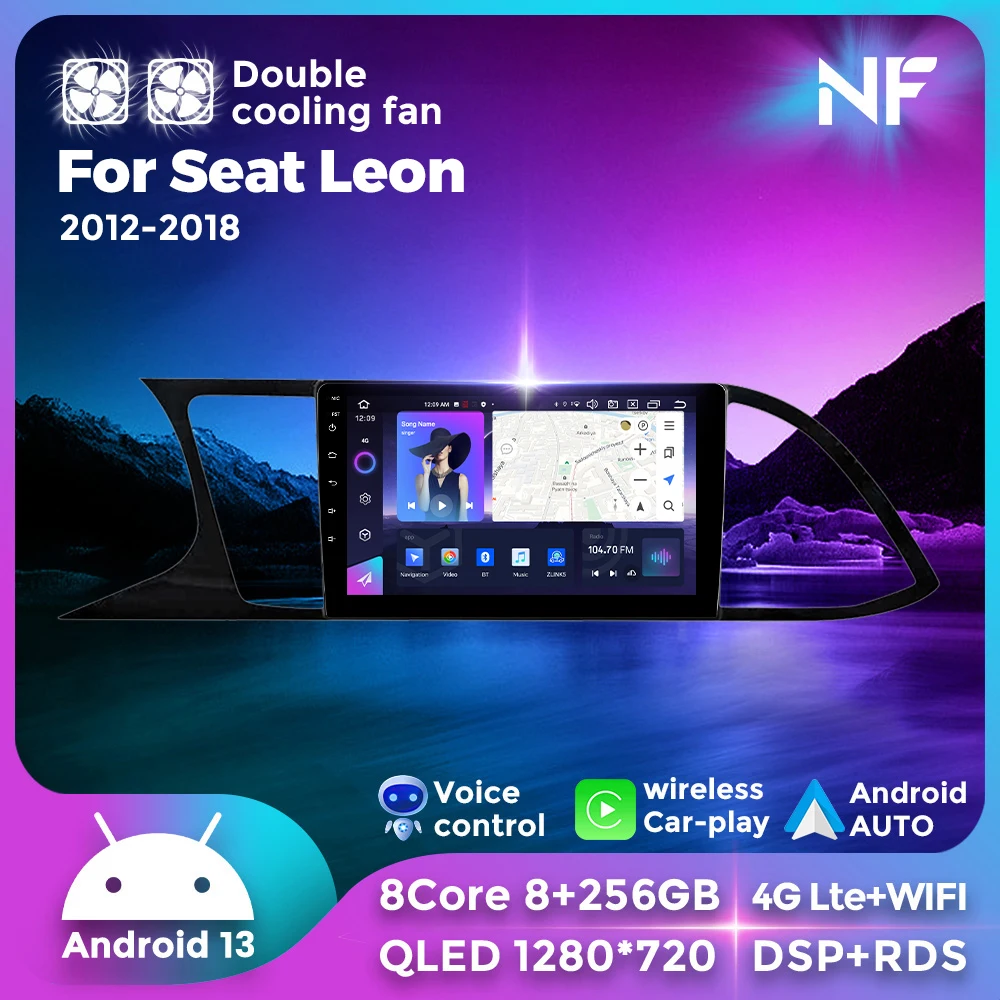 

2Din DSP Car Radio for Seat Leon 3 MK3 2012-2020 Wireless CarPlay Android Auto GPS Multimedia Video Player 4G-LTE WIFI Autoradio