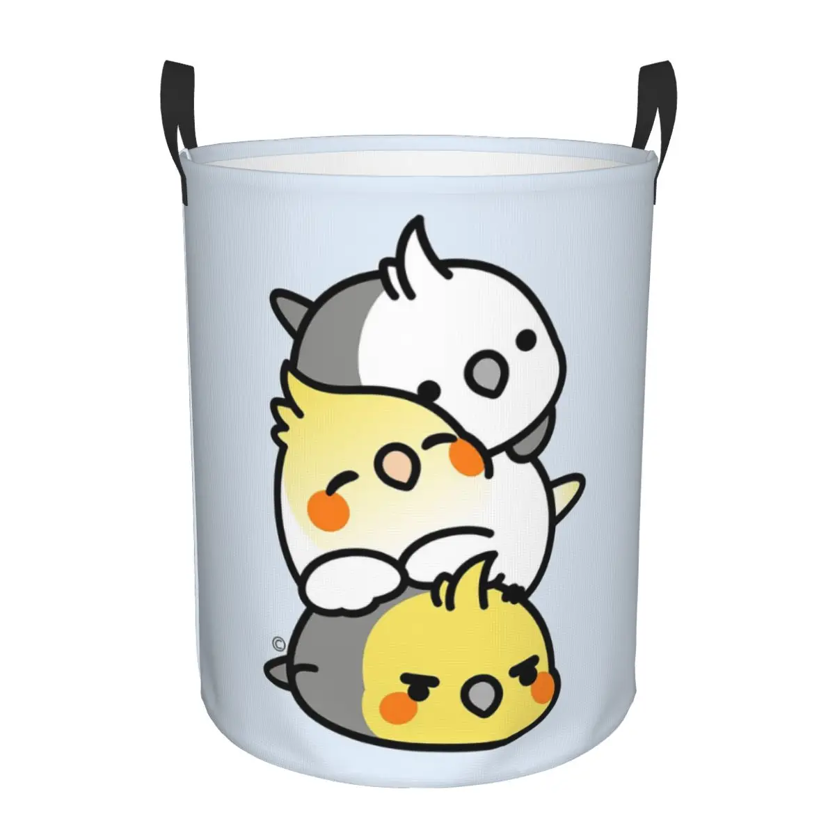 Pet Birds Cute Cockatiel Budgie Parrot Dirty Laundry Baskets Foldable Large Clothes Sundries Basket For Home Children's