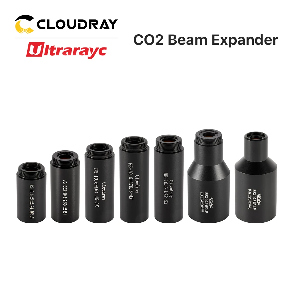 Ultrarayc CO2 레이저 빔 확장기, 레이저 마킹 기계용 광학 렌즈, CO2 10600nm, 1.5X, 2X, 2.5X, 3X, 4X 확장 비율, M22 * 0.75