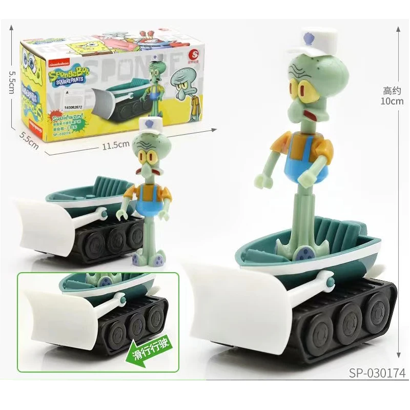 4 stücke SpongeBob Schwammkopf Transport Kombination Serie Zusammengesetzte Bausteine Puppen Ornamente kinder Geschenk Spielzeug