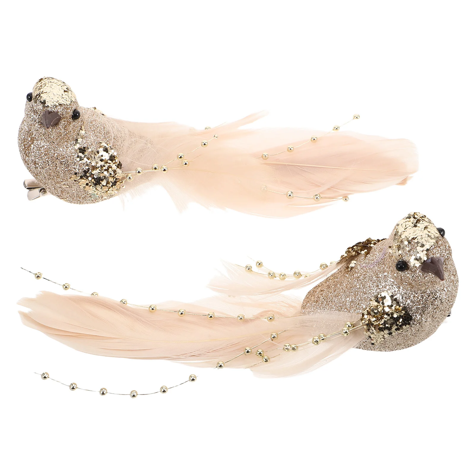 

2pcs Christmas Tree Decoration Birds Artificial Simulation Bird Ornaments For Holiday Home Decor, Hanging Bird Decorations, Xmas