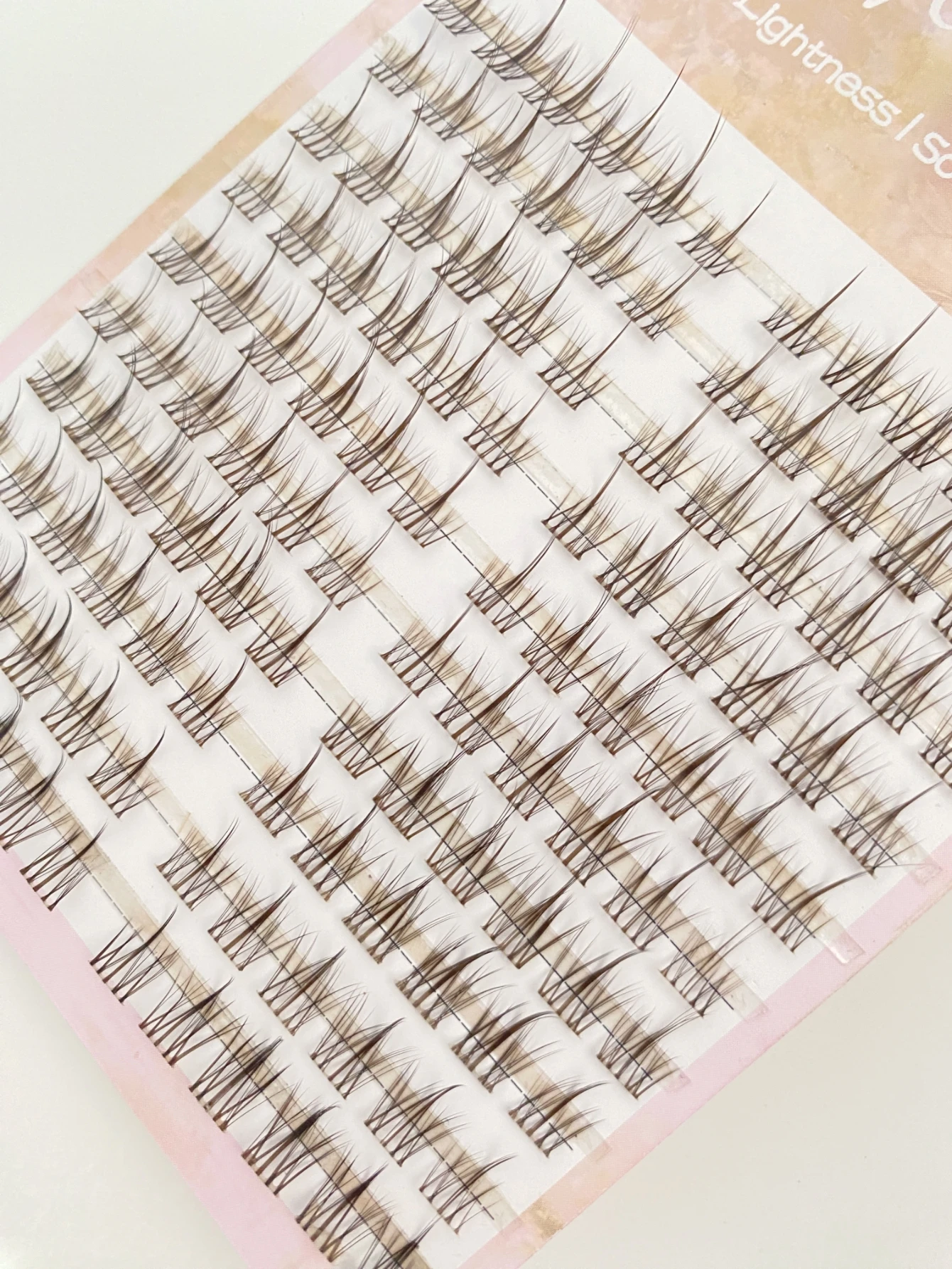 Natural Look Brown Eyelash Clusters 10 Rows 120 Clusters Sunflower Individual Lashes Ultra-light Wispy False Eyelash For Makeup