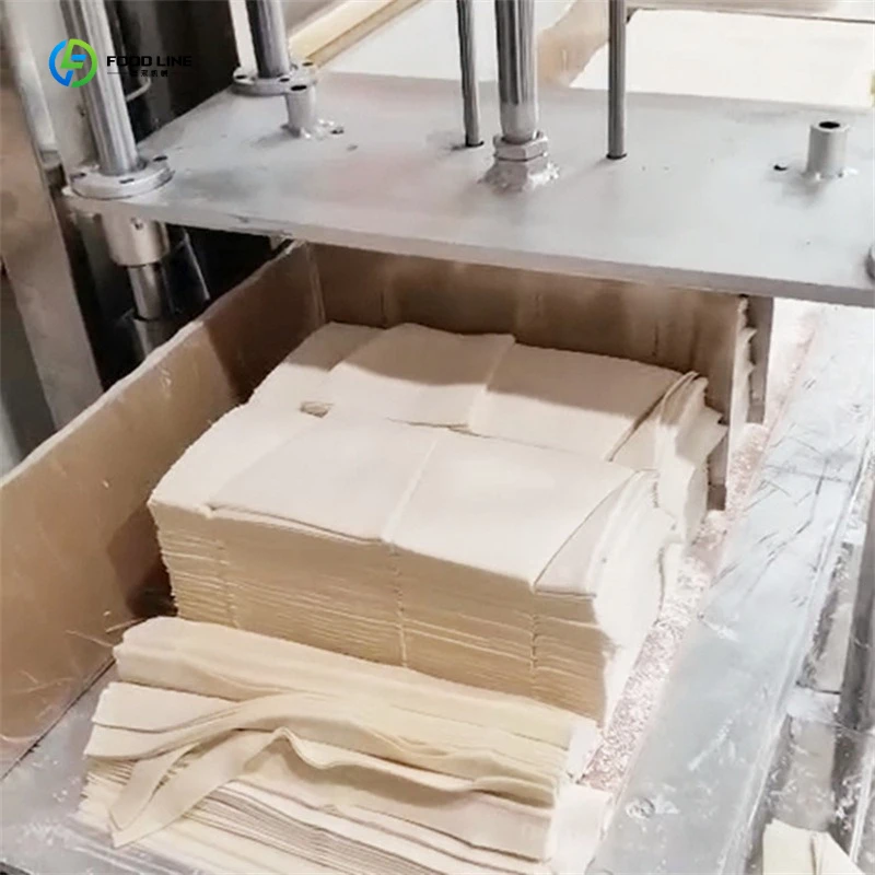 Automatic Dumpling Wrapper Making Machine Spring Roll Skin Maker Wonton Siu Mai Sheet Cutting Forming Machine FL Customized