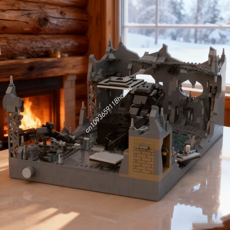 

1850pcs MOC The Dark Knight Trilogy Batcave Model Building Blocks Architecture Assemble DIY Christmas Gift Kids Toys Birthday