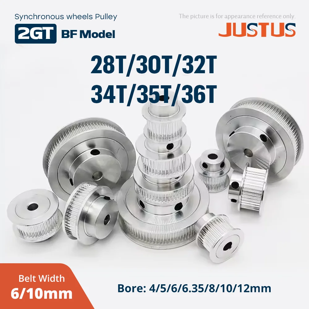 28T 30T 32T 34T 35T 36T 2GT Timing Pulley Bore 4/5/6/6.35/8/10/12mm Width 6/10mm Synchronous Belt for 3D Printer Parts