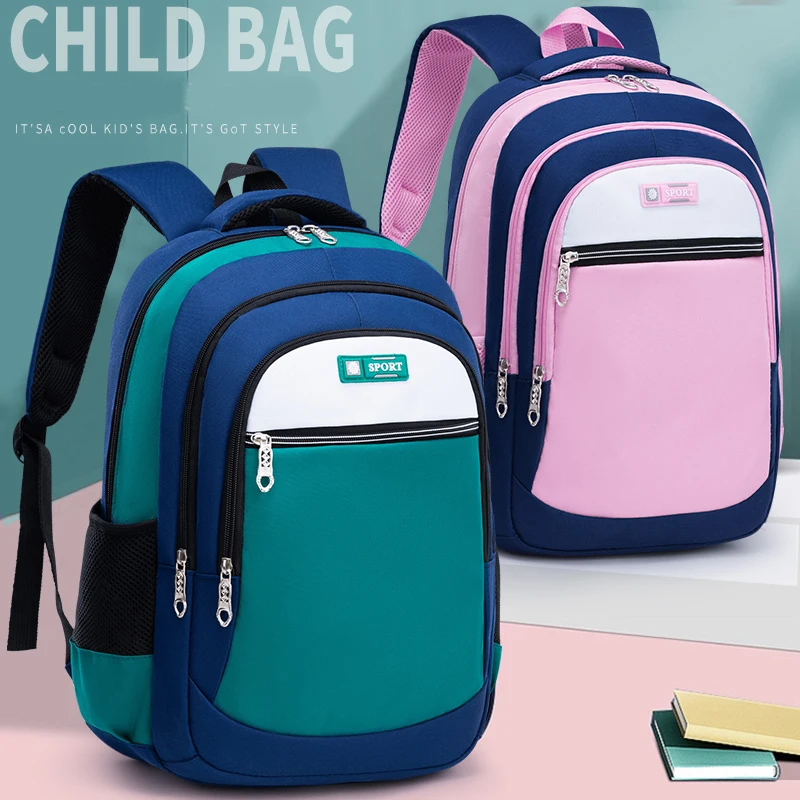 Children School Bags Green Pink Kid Backpack In Primary Schoolbag For Teenager Boys Girl Backpacks Sport Bag Waterproof Mochila