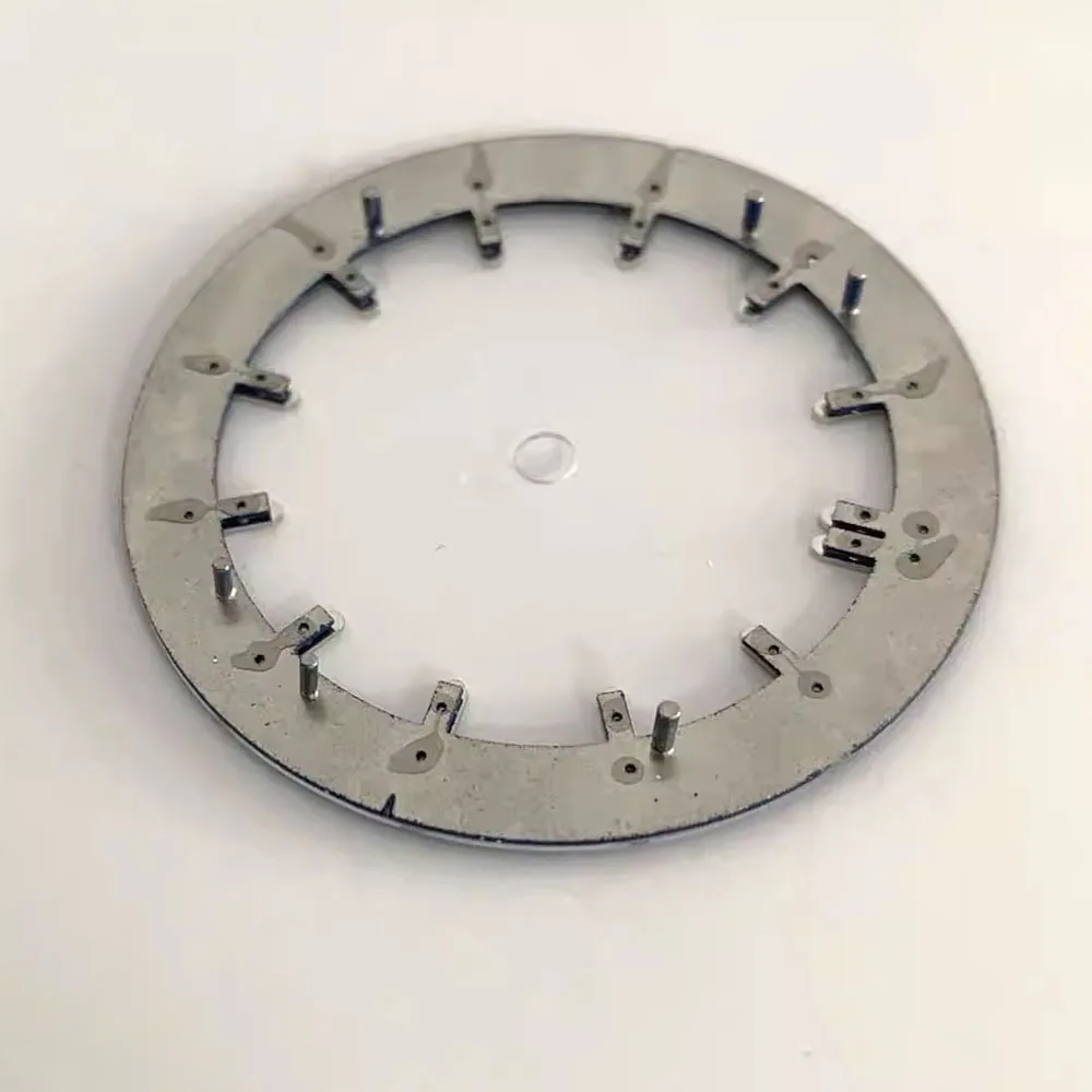 31.8mm Watch Dial Green Luminous Dial for NH70 Movement Round Dials Silver/Rose Nails Watch Face Modified Accessories