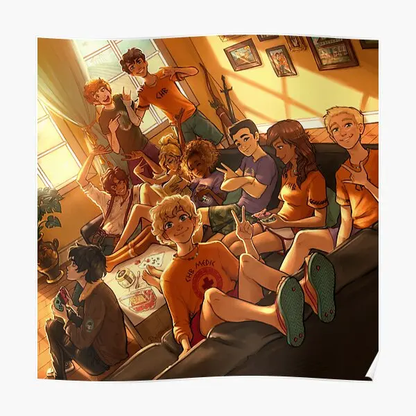 Heroes Of Olympus Hanging Out  Poster Room Wall Home Modern Vintage Picture Decor Decoration Painting Mural Funny Art No Frame