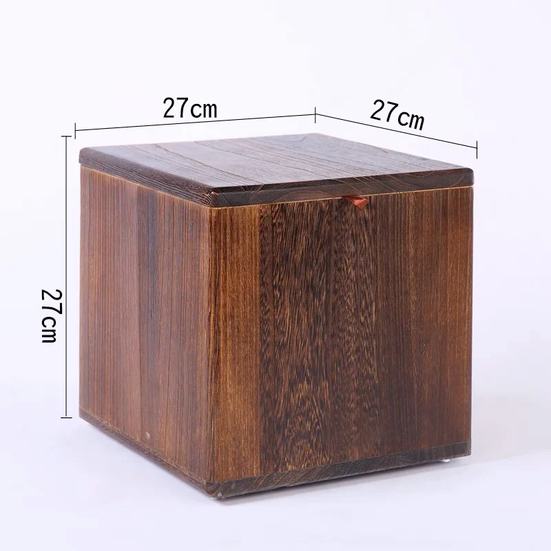 Retro All Solid Wood Shoe Changing Stool Creative Square Stools Multi Functional Household Stool With Storage Furniture