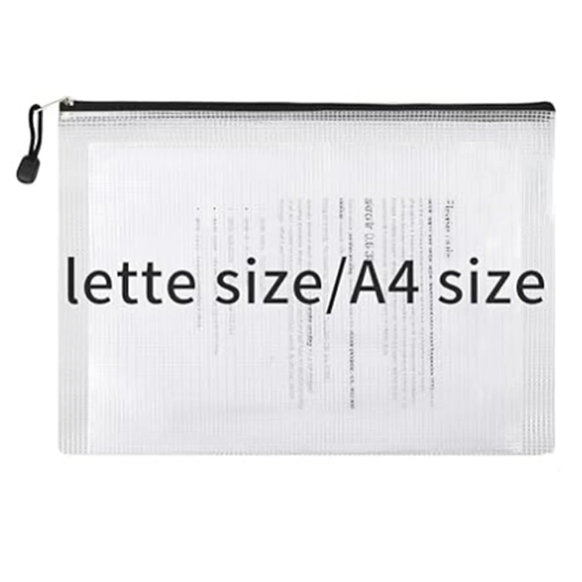 새로운 24pcs 메쉬 지퍼 주머니 가방, 13.5x9.5 인치 문자 크기, A4 크기 정리를위한 플라스틱 지퍼 가방