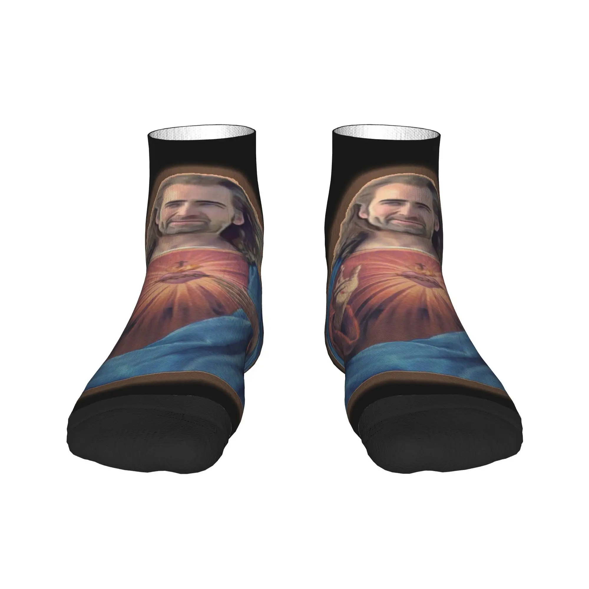 

Nicolas Cage as Jesus - Nicholas Cage - Nick Cage - Nic Cage Socks Harajuku Stockings All Season Socks Accessories for Man Woman