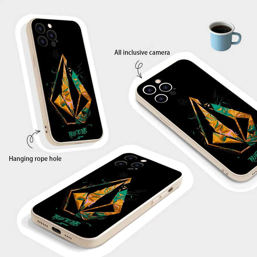 حافظة هاتف بشعار Epc Volcom من السيليكون الناعم لهاتف آيفون 16 15 14 13 12 11 Plus Pro Max Plus #4