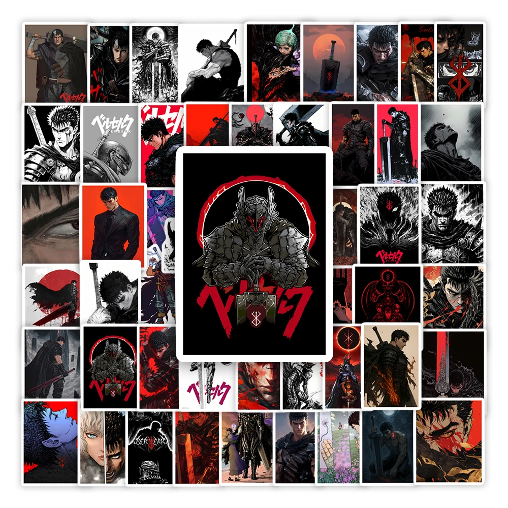 Aesthetic Berserk Gus Griffith Stickers Decorative Graffiti Decal DIY Gift Toy for Junk Journal Laptop Luggage Bottle Waterproof