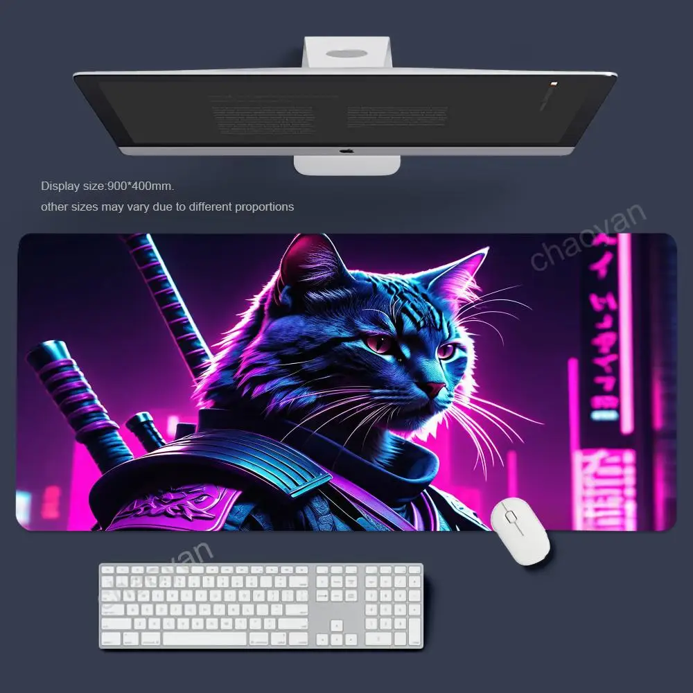Большой абстрактный коврик для мыши с изображением животных, резиновый противоскользящий настольный коврик, игровые коврики, аксессуары для ПК, игровая клавиатура, коврик для мыши, моющийся в воде XXL
