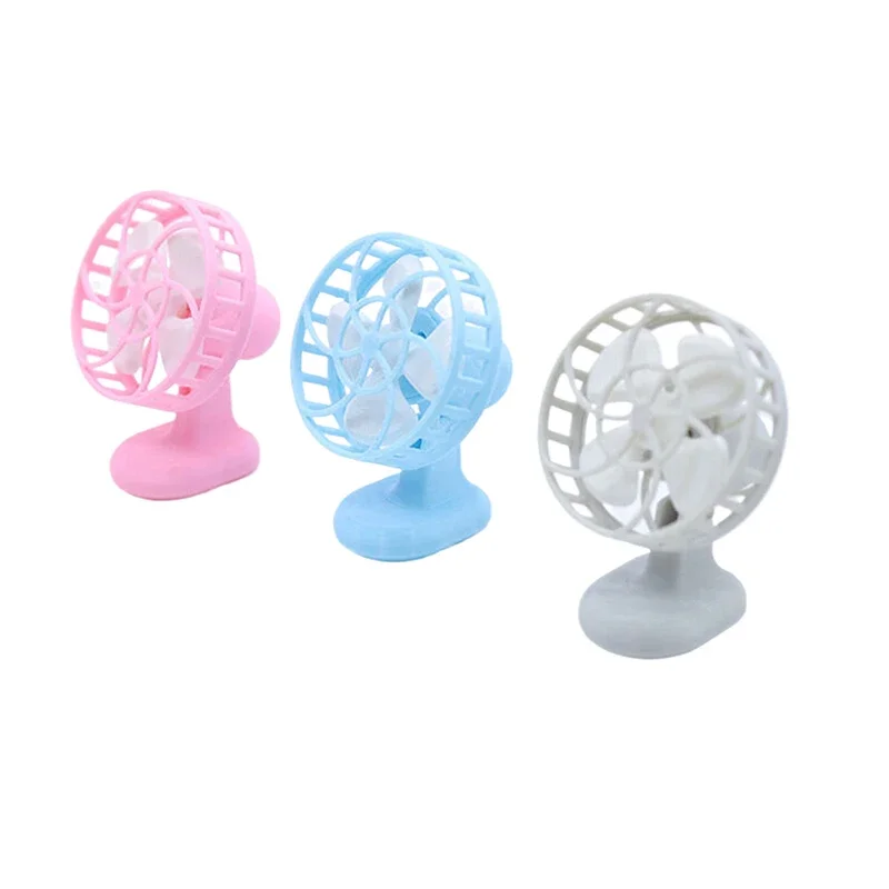 1/12 Dollhouse Simulation Mini Electric Fan Model Dollhouse Furniture Decoration Dolls House Living Scene Decor Accessories