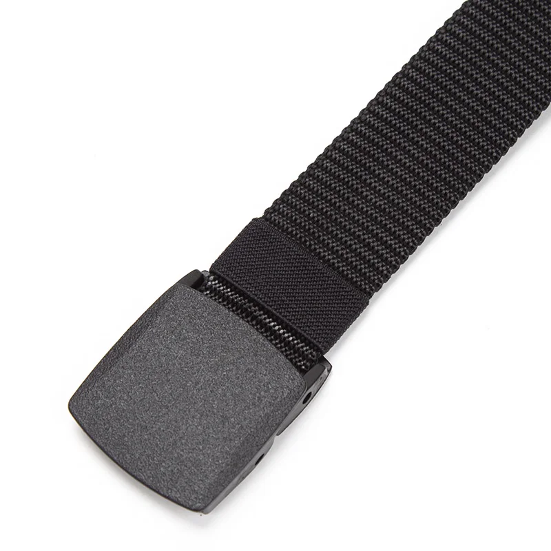 Nylon Belt Men Women Unisex Outdoor Tactical Buckle Black Waistband Travel Casual Adjustable Canvas Men\'s Belt