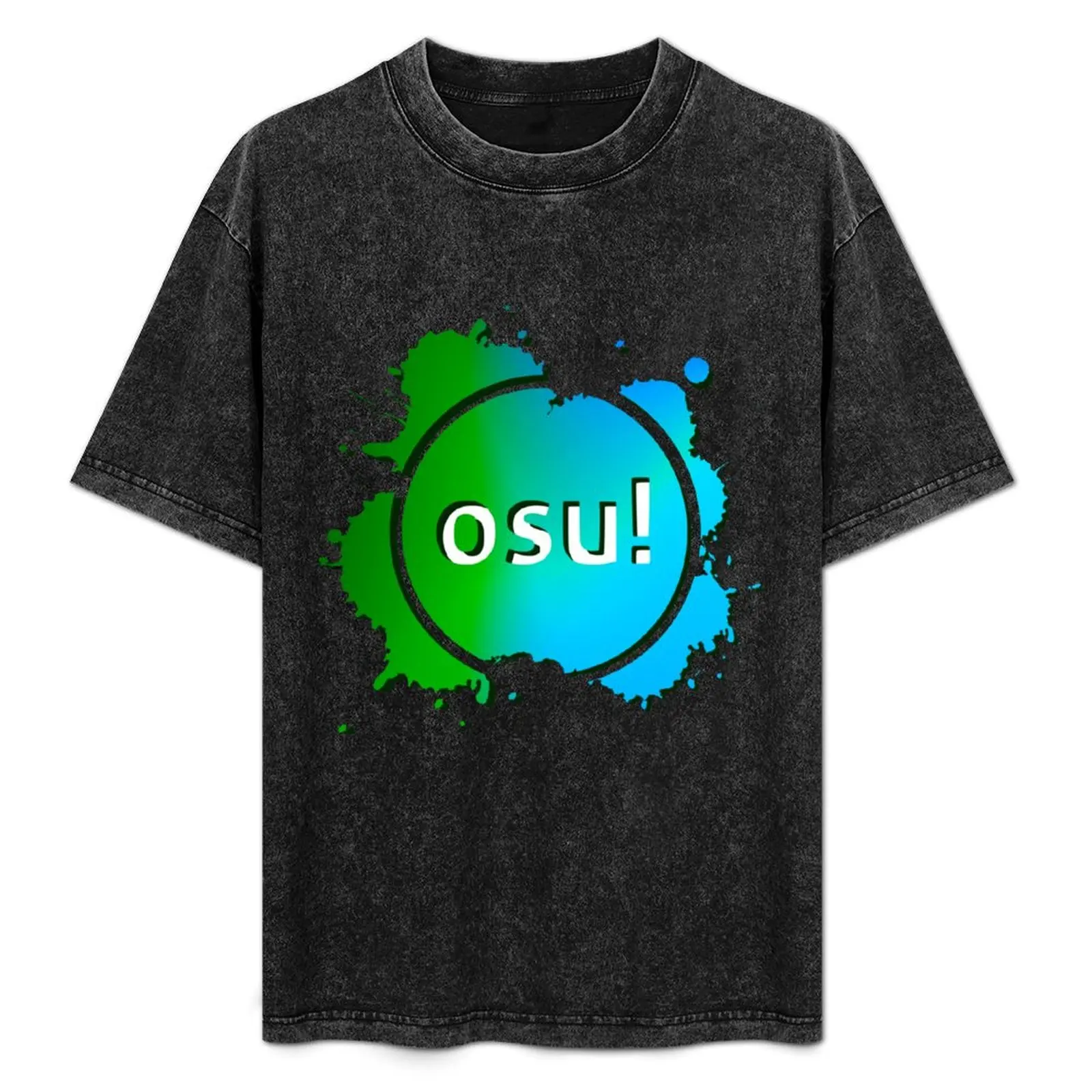 

Design osu! Green / Blue T-Shirt custom t-shirts boys animal print plus size tops vintage clothes mens graphic t-shirts hip hop
